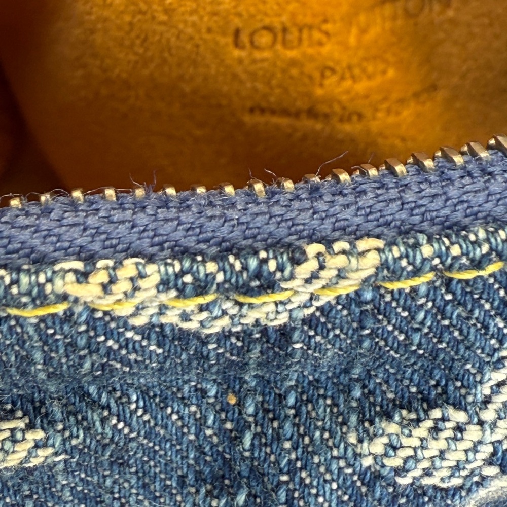 Louis Vuitton Blue and Gold Clutch - Picture 3 of 8